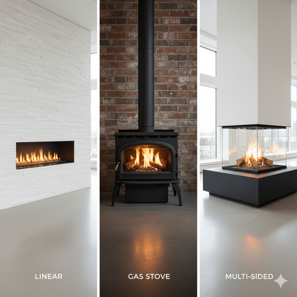 Types of Gas Fireplaces