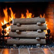 What Are Gas Fireplace Logs Made Of?