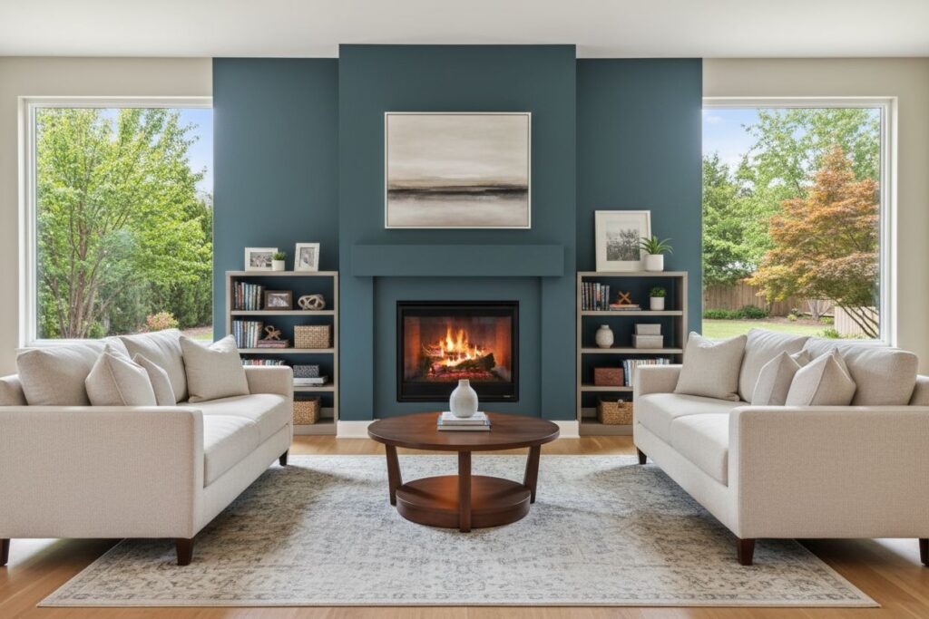 Modern gas fireplace installation Akron Akron County