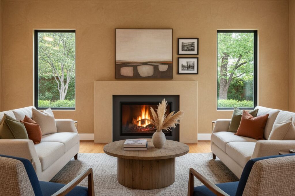 Modern gas fireplace installation Alpharetta Alpharetta County