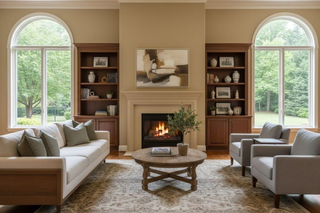 Modern gas fireplace installation Apple Valley Apple Valley County