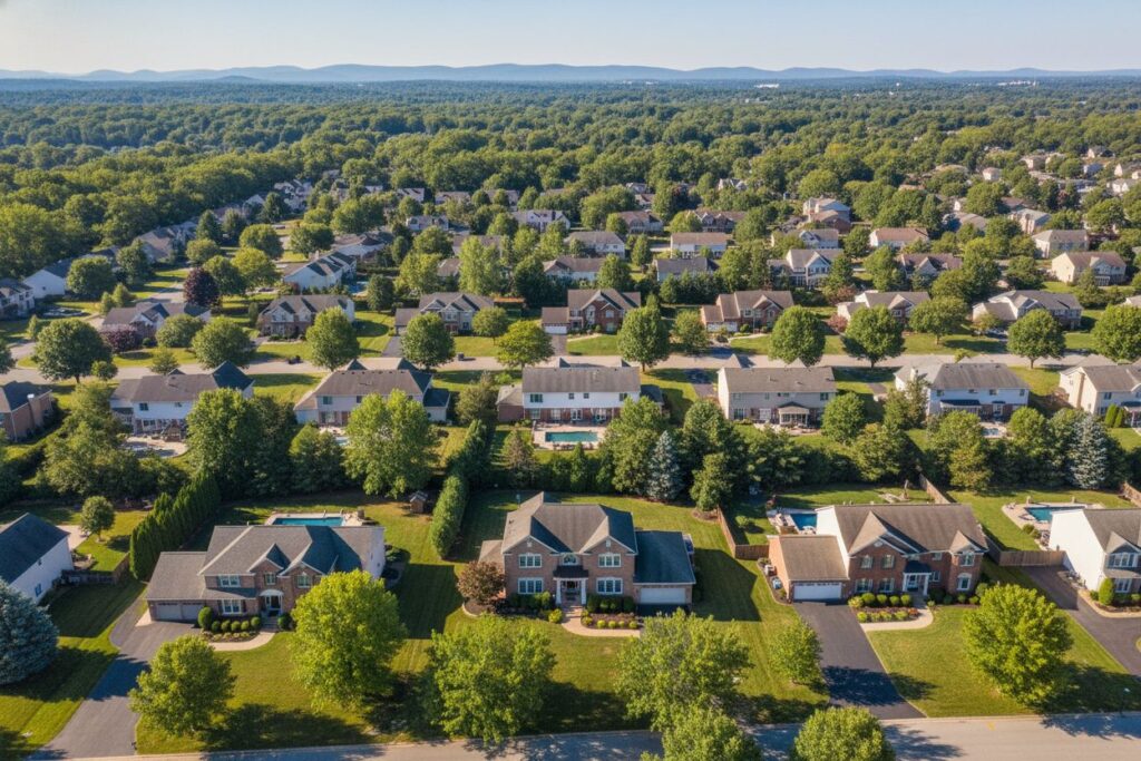 Beachwood Ohio skyline and local area