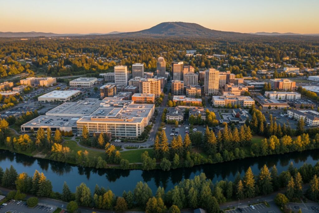 Clackamas Oregon skyline and local area