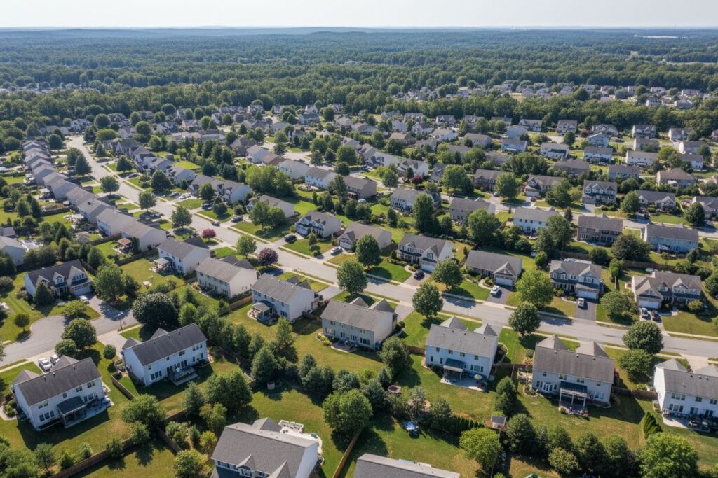 Concord Massachusetts skyline and local area