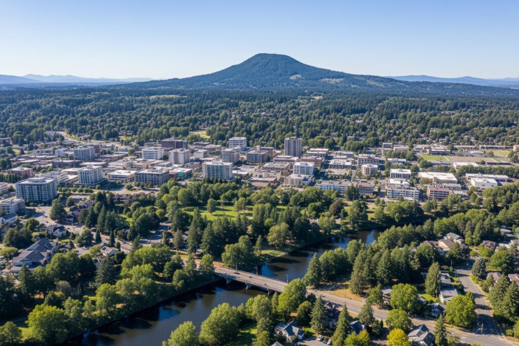 Corvallis Oregon skyline and local area