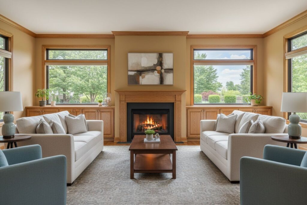 Modern gas fireplace installation Corvallis Corvallis County