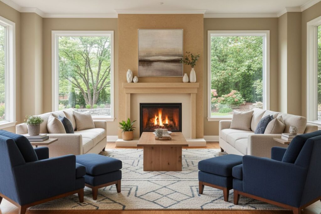 Modern gas fireplace installation Decatur Decatur County