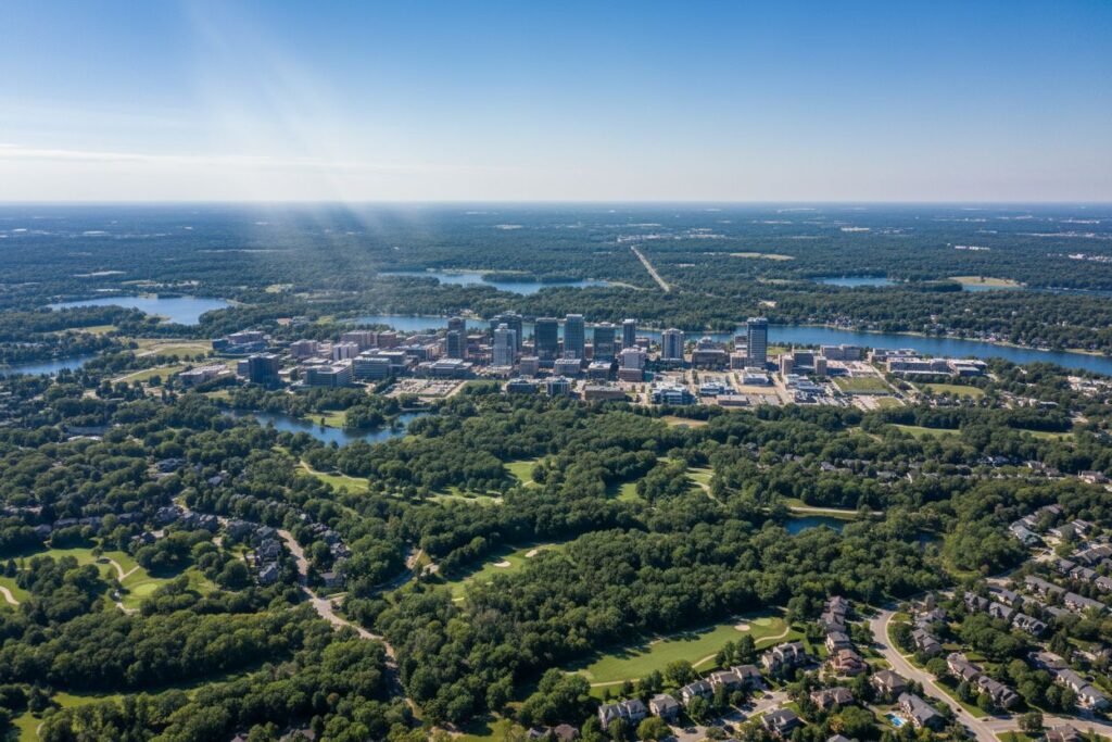 Eden Prairie Minnesota skyline and local area
