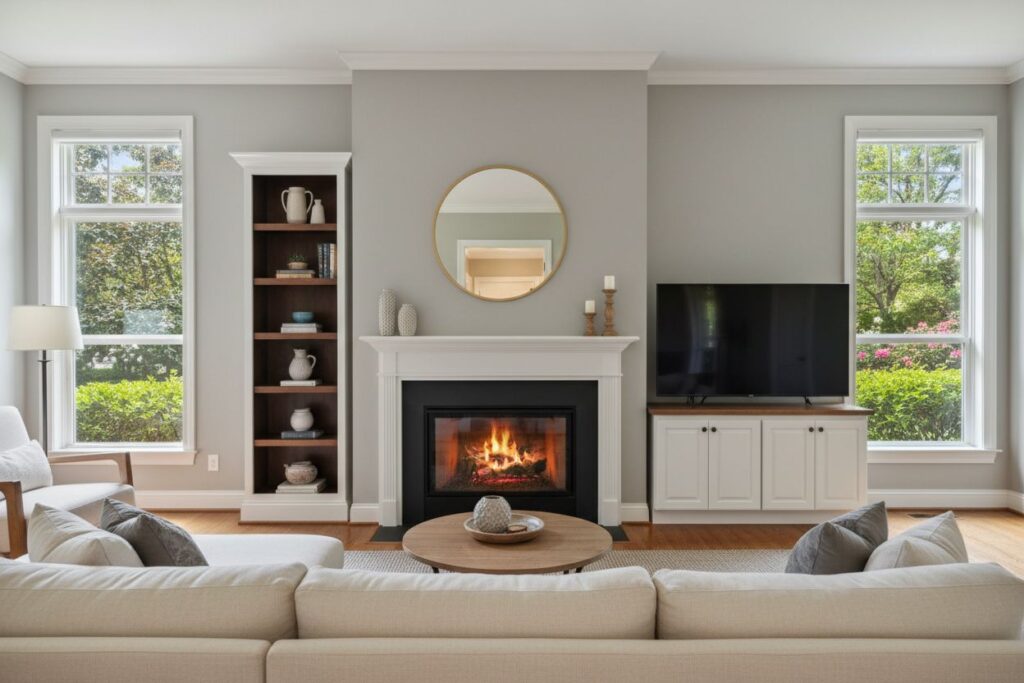 Modern gas fireplace installation Glenview Glenview County