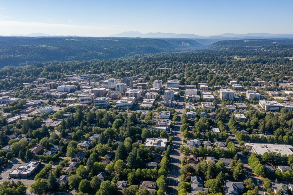 Gresham Oregon skyline and local area