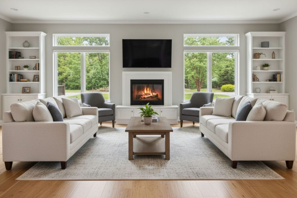 Modern gas fireplace installation Kennesaw Kennesaw County