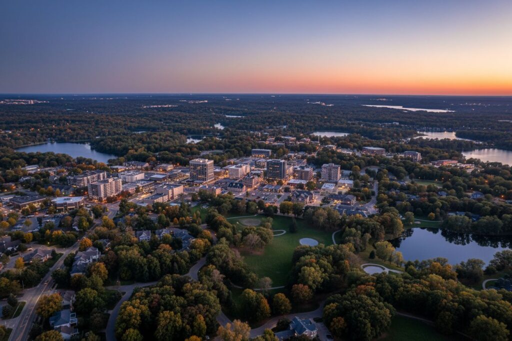 Lakeville Minnesota skyline and local area