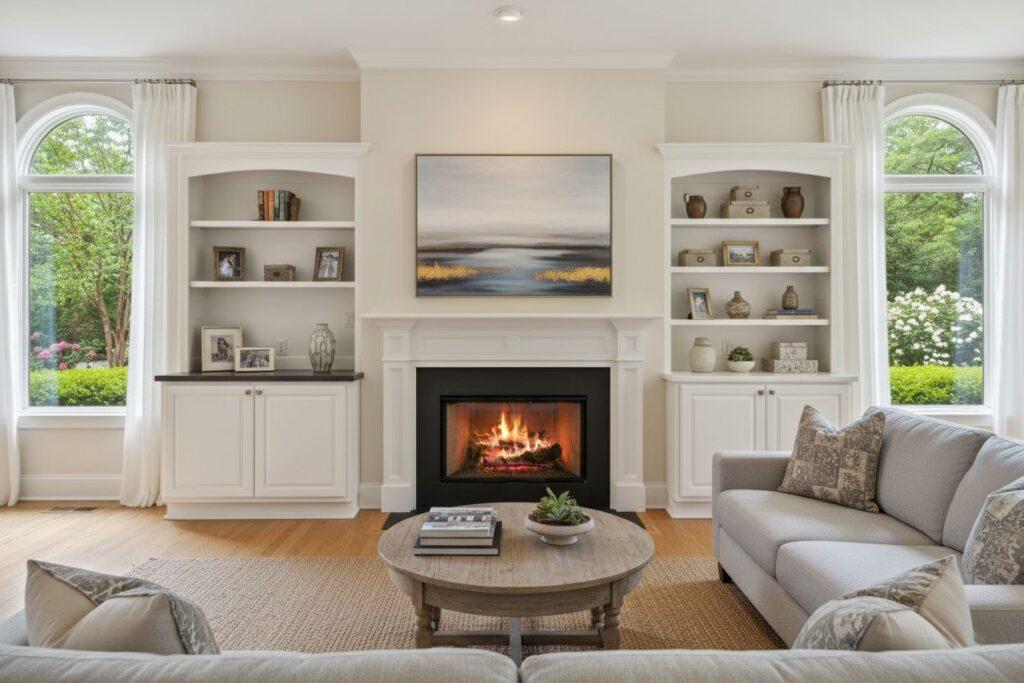 Modern gas fireplace installation Lakeville Lakeville County