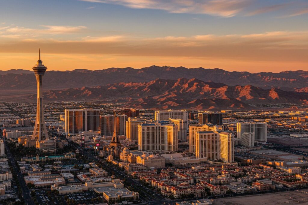 Las Vegas Nevada skyline and local area