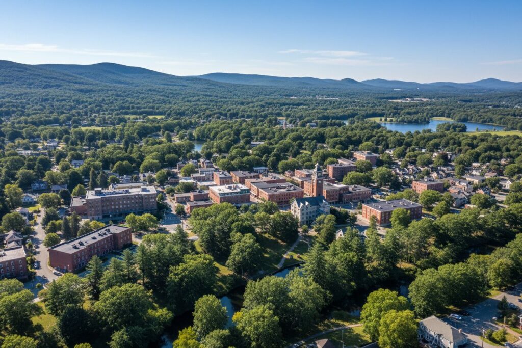 Lee Massachusetts skyline and local area