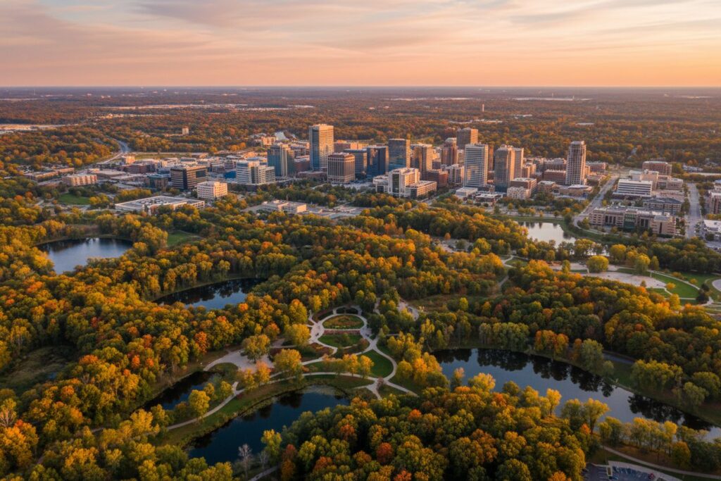 Maple Grove Minnesota skyline and local area
