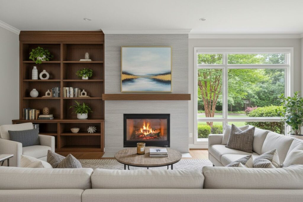 Modern gas fireplace installation Marlborough Marlborough County