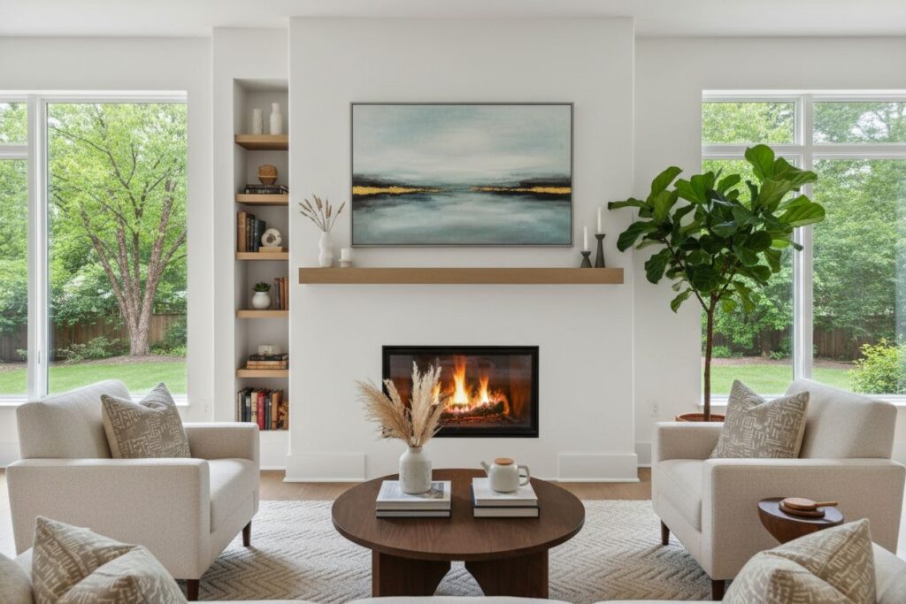 Modern gas fireplace installation McMinnville McMinnville County