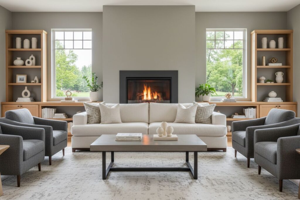 Modern gas fireplace installation Mesa Mesa County