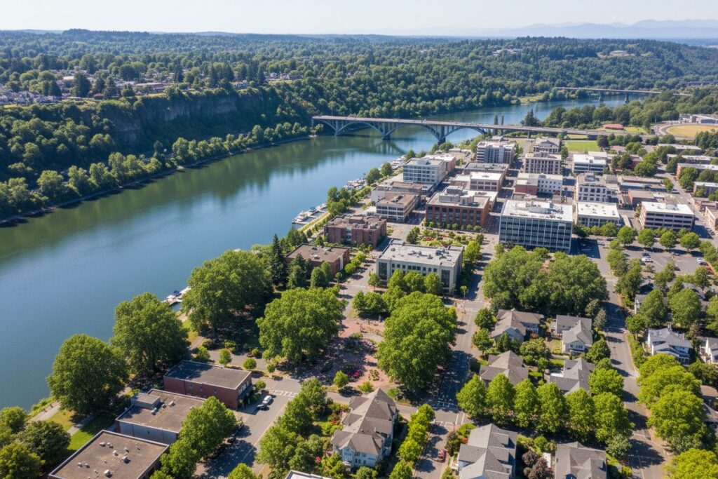 Milwaukie Oregon skyline and local area