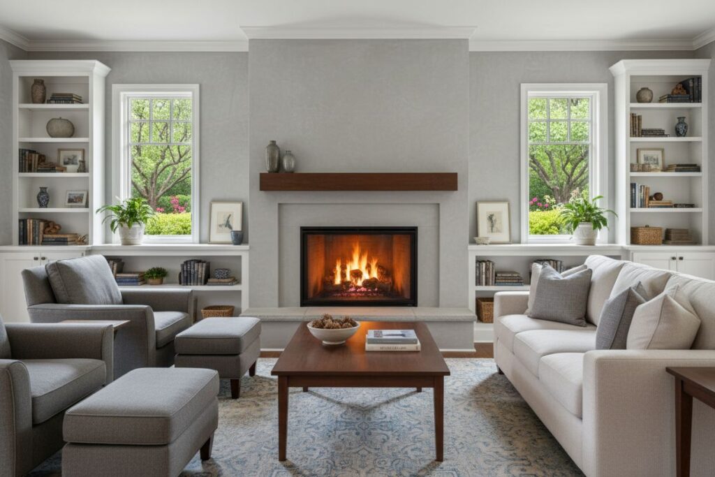 Modern gas fireplace installation Newberg Newberg County