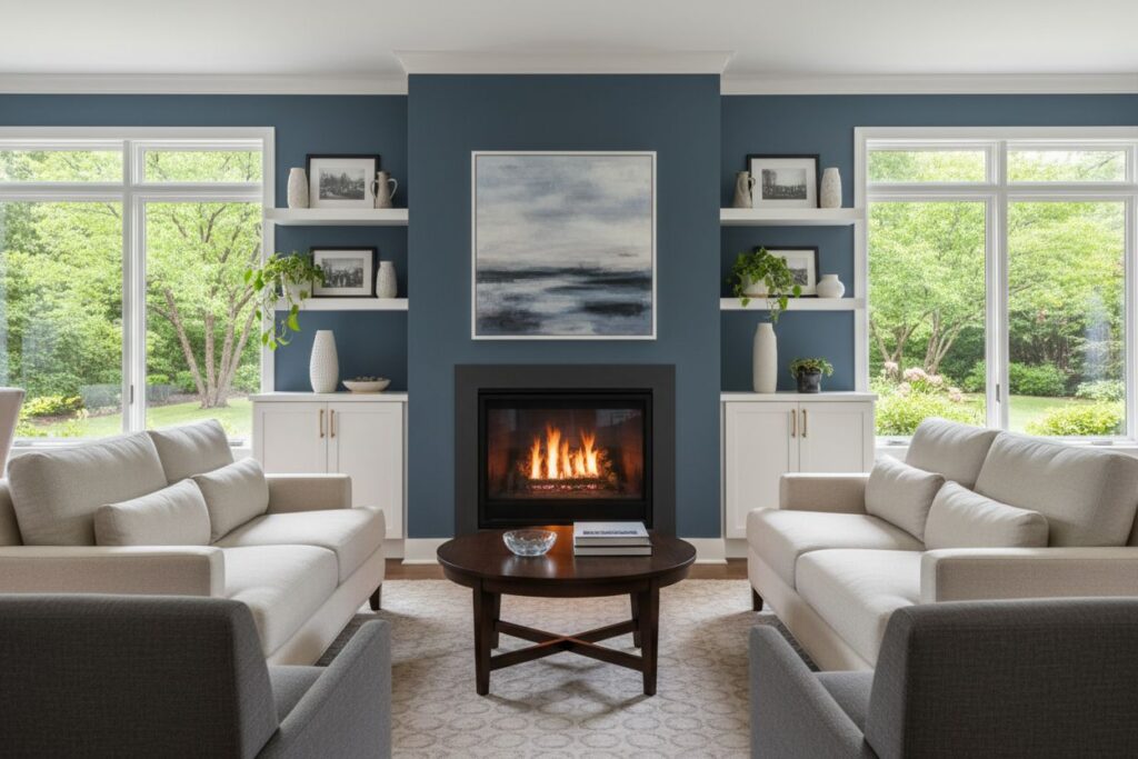 Modern gas fireplace installation Newport Newport County