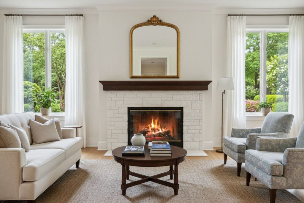 Modern gas fireplace installation Northbrook Northbrook County