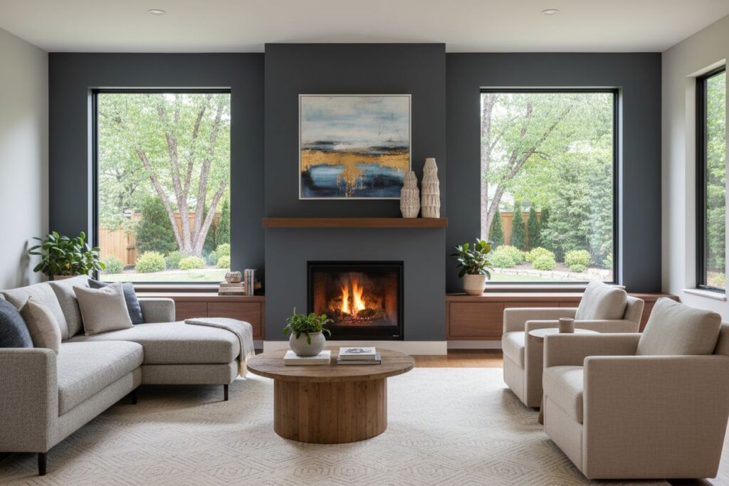 Modern gas fireplace installation Pittsburgh Pittsburgh County