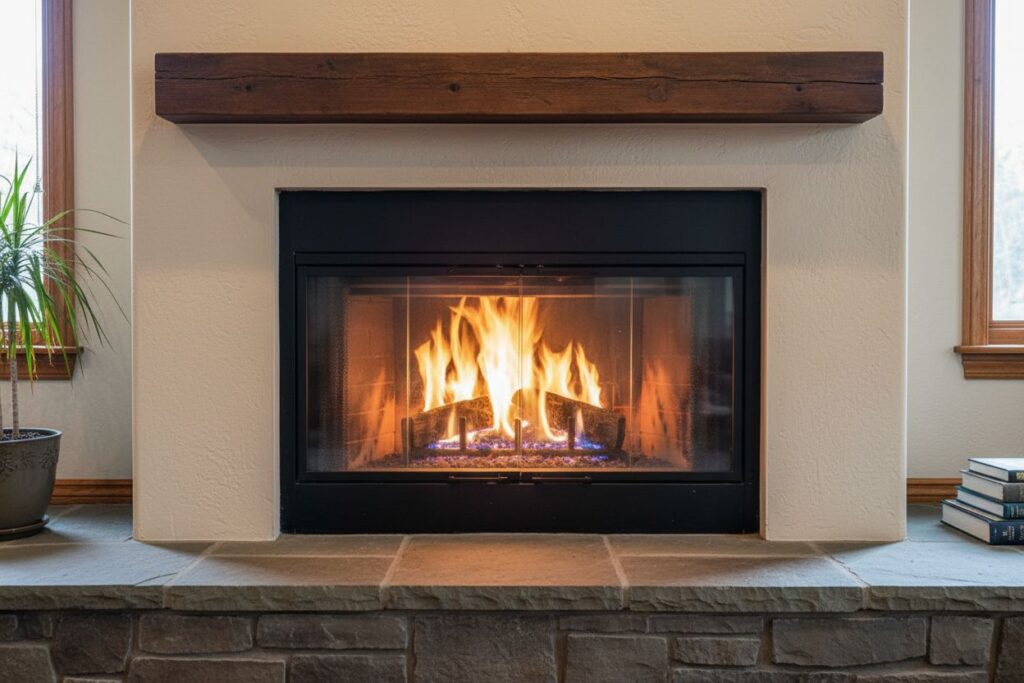Modern gas fireplace installation Renton Renton County
