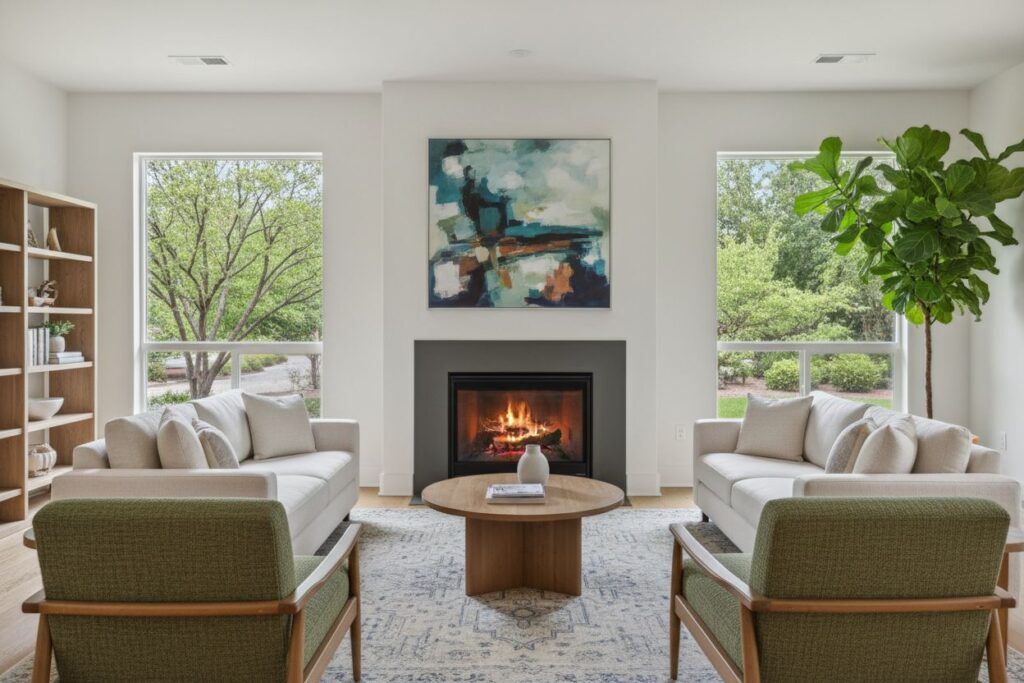 Modern gas fireplace installation St. Charles St. Charles County