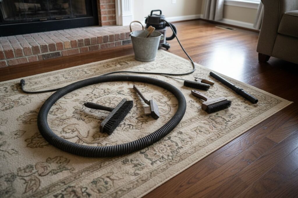 Expert fireplace technician servicing gas fireplace in Tillamook