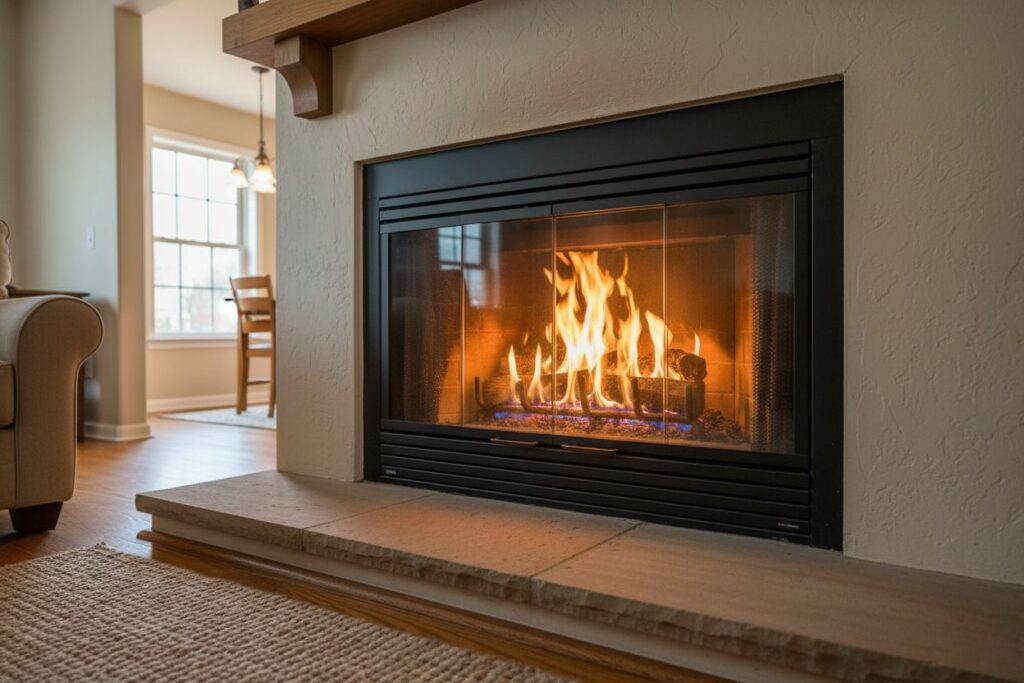 Modern gas fireplace installation Vancouver Vancouver County