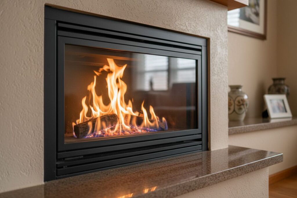 Modern gas fireplace installation Vancouver Vancouver County
