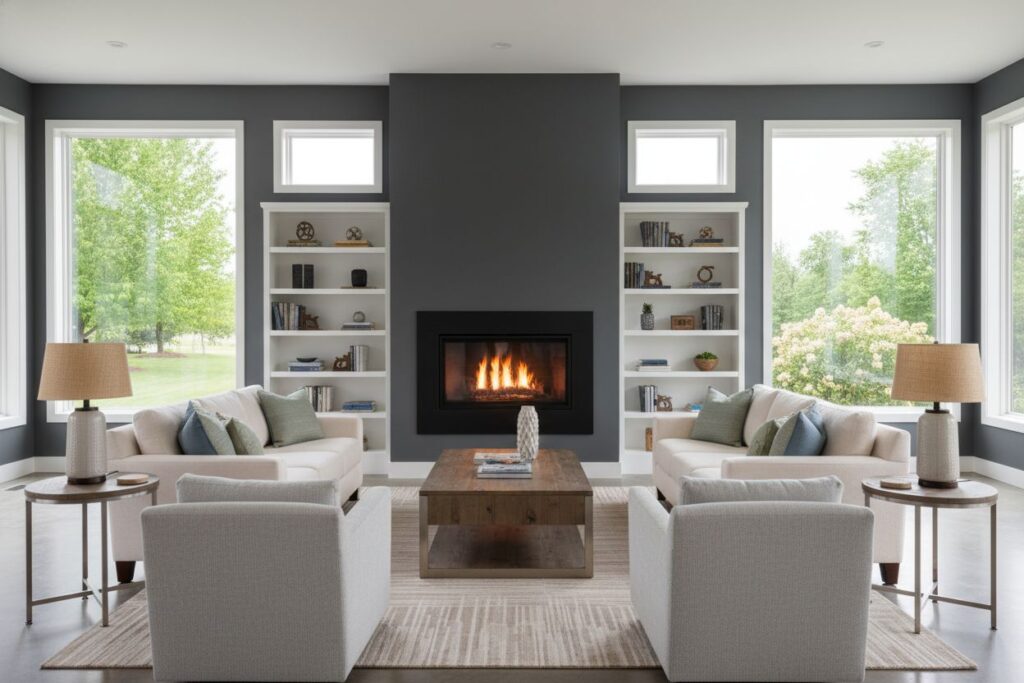 Modern gas fireplace installation Vernon Hills Vernon Hills County