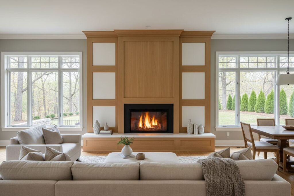 Modern gas fireplace installation Wellesley Wellesley County