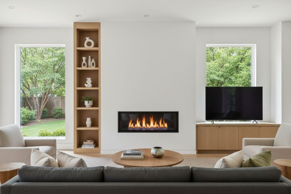 Modern gas fireplace installation West Minneapolis West Minneapolis County