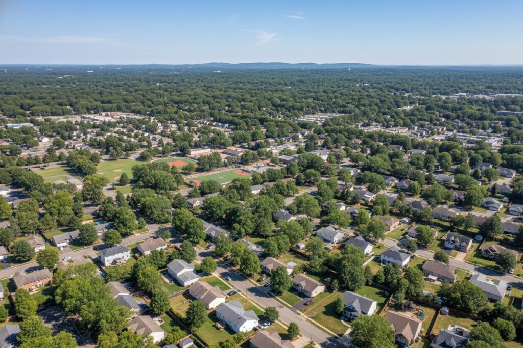Westlake Ohio skyline and local area
