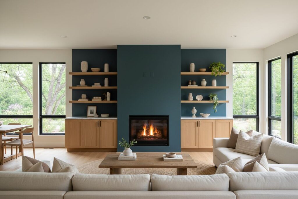 Modern gas fireplace installation Worcester Worcester County